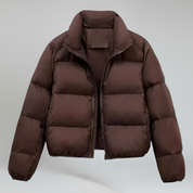 Abrigo acolchado de plumas, resistente al viento y ajustado, estilo informal de invierno. 2