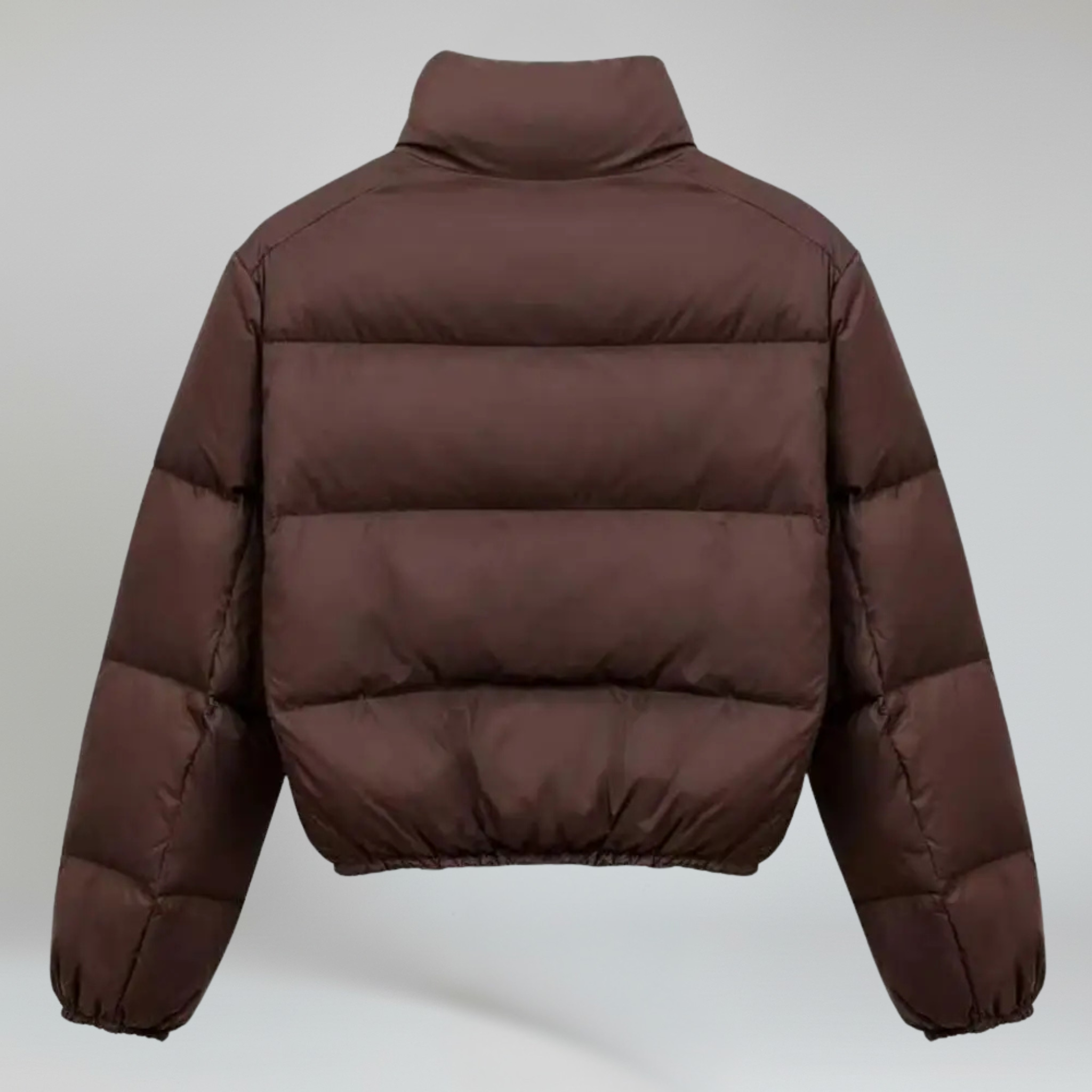 Abrigo acolchado de plumas, resistente al viento y ajustado, estilo informal de invierno. 3