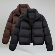 Abrigo acolchado de plumas, resistente al viento y ajustado, estilo informal de invierno. 4