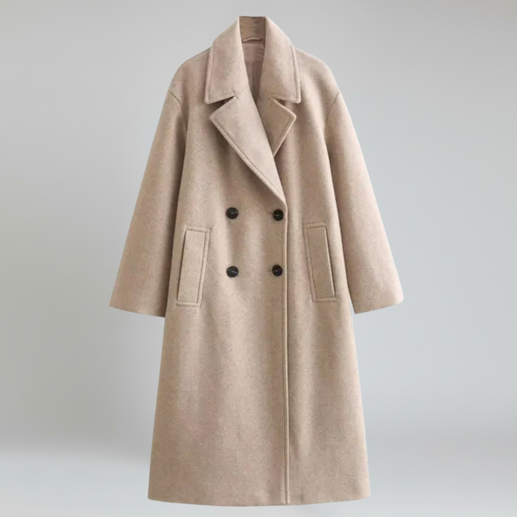 Abrigo de corte extragrande: prenda minimalista esencial para el invierno 0