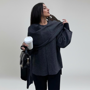 Abrigo de invierno – Tejido de felpa – Estilo chic de entretiempo 1