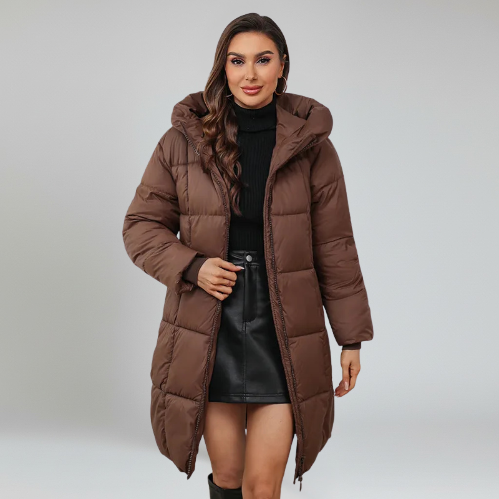 Abrigo largo de plumas – Aislamiento grueso – Estilo informal de invierno 4