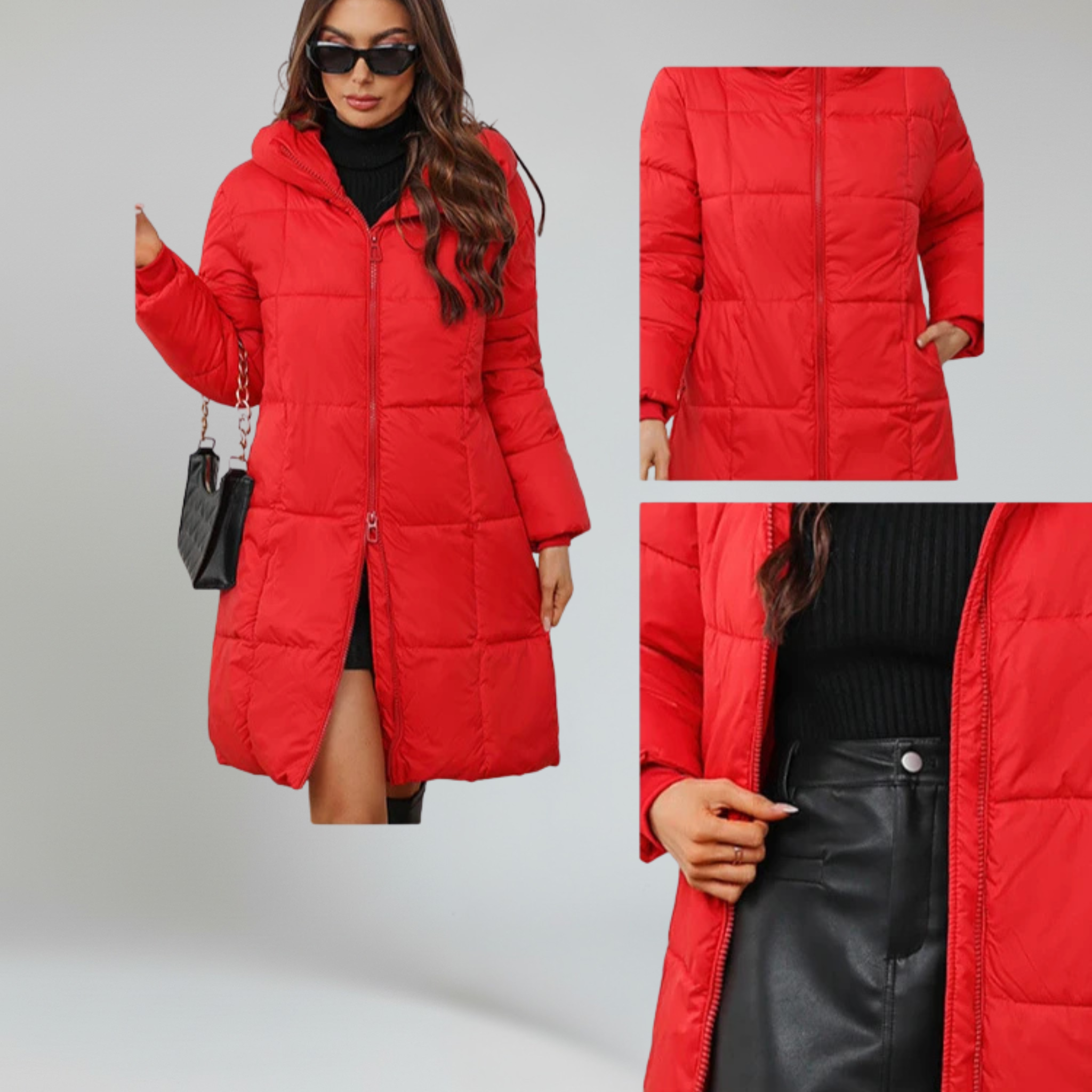 Abrigo largo de plumas – Aislamiento grueso – Estilo informal de invierno 5