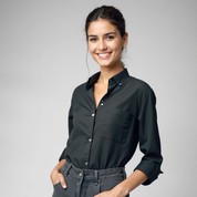 Blusa abotonada – Corte relajado – Estilo casual para el día a día 1