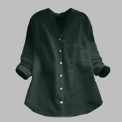 Blusa abotonada – Corte relajado – Estilo casual para el día a día 2