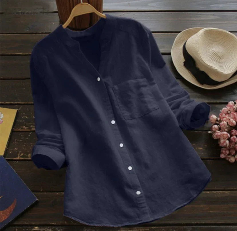 Blusa abotonada – Corte relajado – Estilo casual para el día a día 8