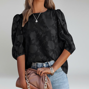 Blusa con textura floral transparente: estilo elegante para todos los días 5