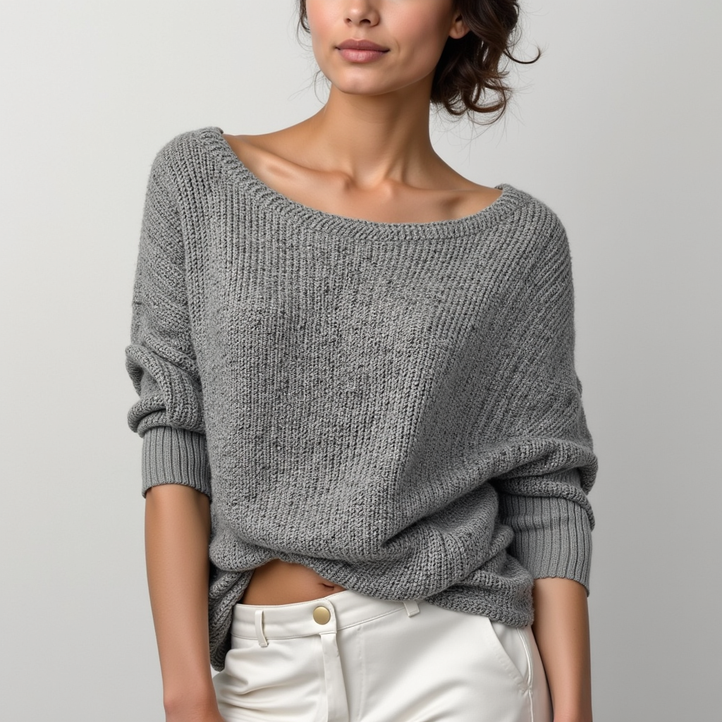 Blusa de punto look casual de invierno 2