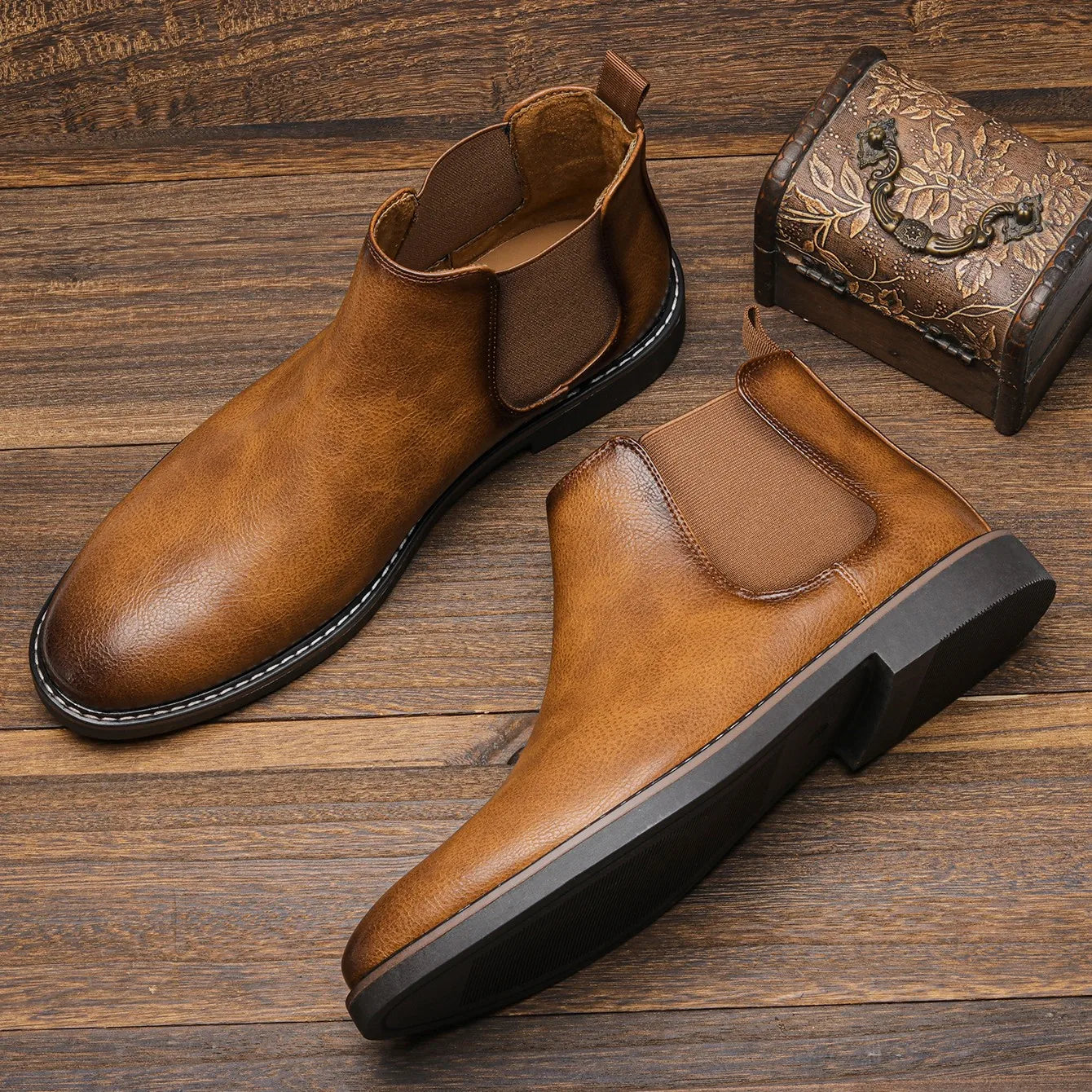 Botas Chelsea para hombre: comodidad y amortiguación, estilo versátil y atemporal 9