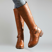 Botas clásicas hasta la rodilla con hebilla para mujer 0