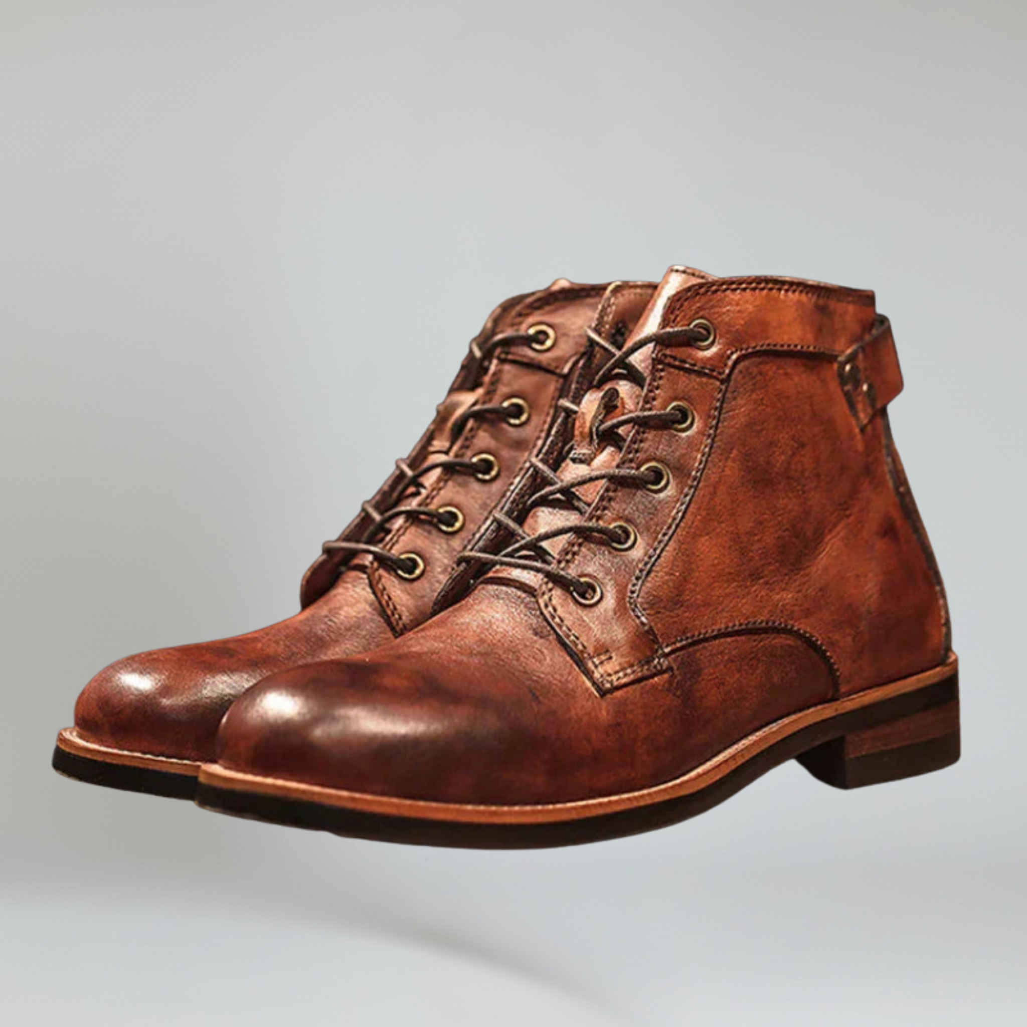 Botas de hombre – Punta redonda retro – Estilo versátil para el día a día 1