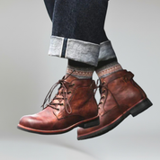 Botas de hombre – Punta redonda retro – Estilo versátil para el día a día 2