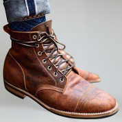 Botas de hombre – Punta redonda retro – Estilo versátil para el día a día 3