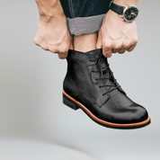 Botas de hombre – Punta redonda retro – Estilo versátil para el día a día 6