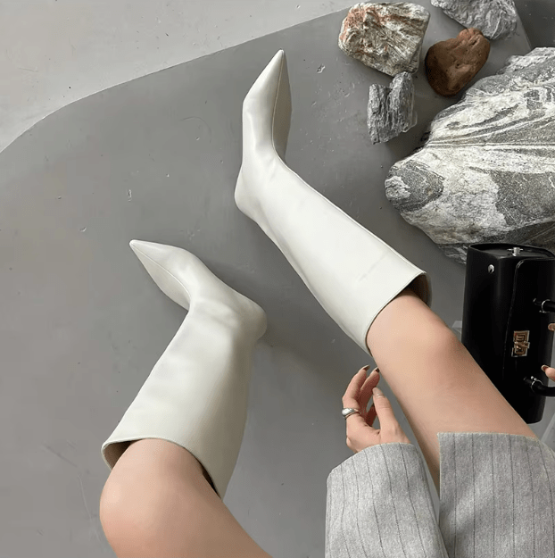 Botas hasta la rodilla – Punta puntiaguda – Estilo minimalista elegante 2