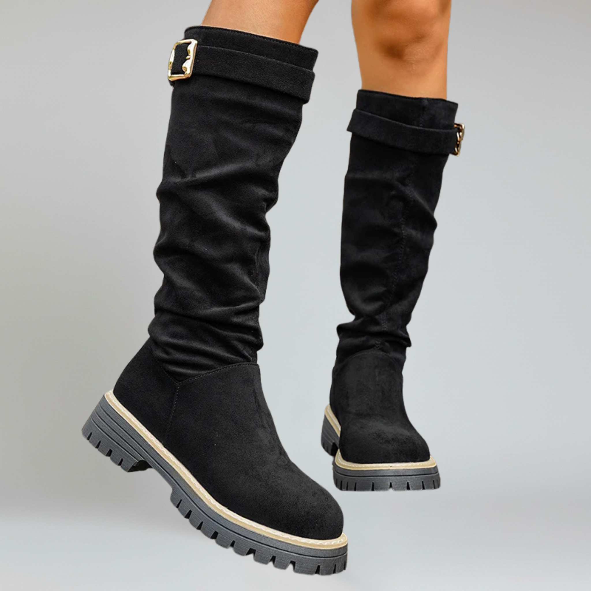 Botas negras hasta la rodilla para mujer 2