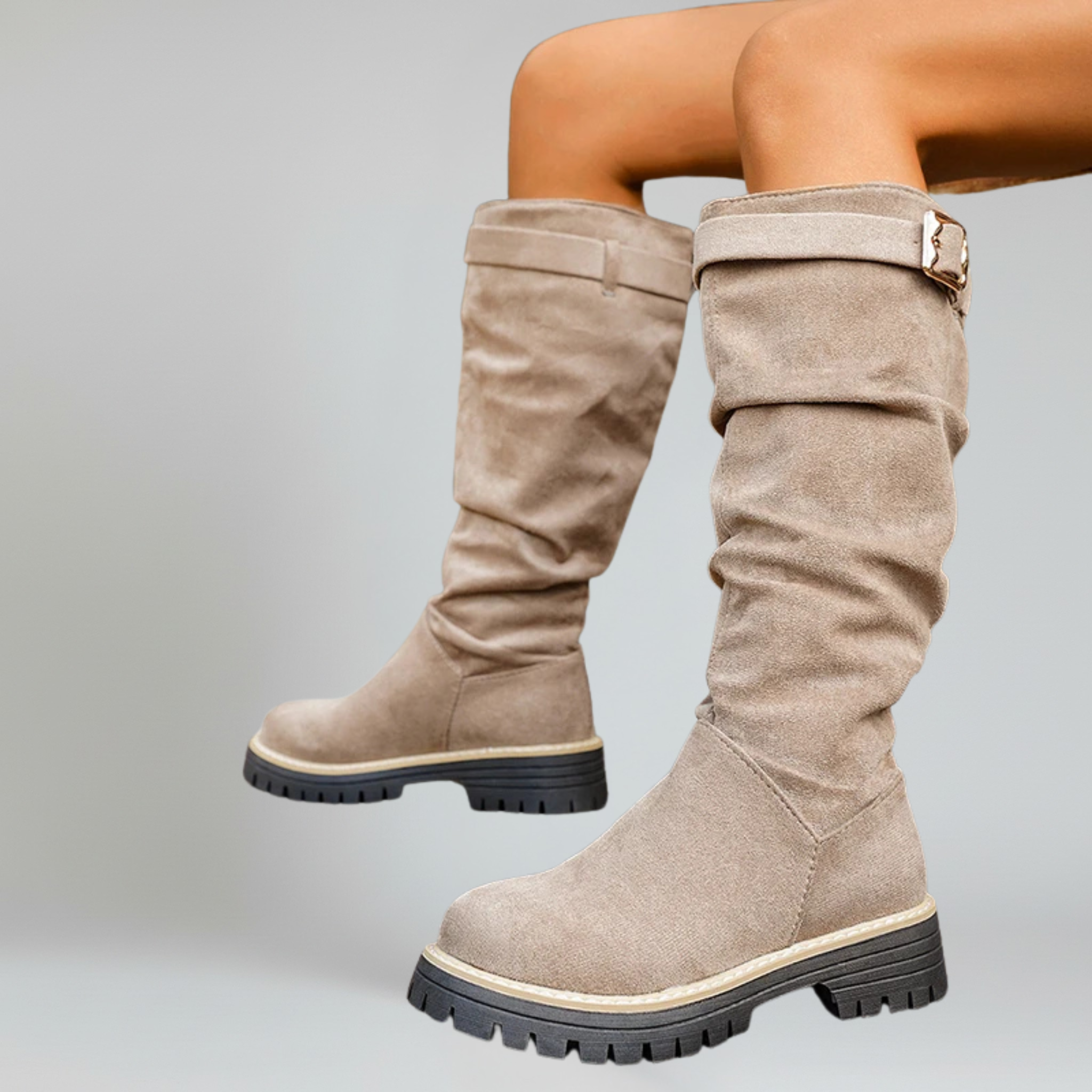 Botas negras hasta la rodilla para mujer 4