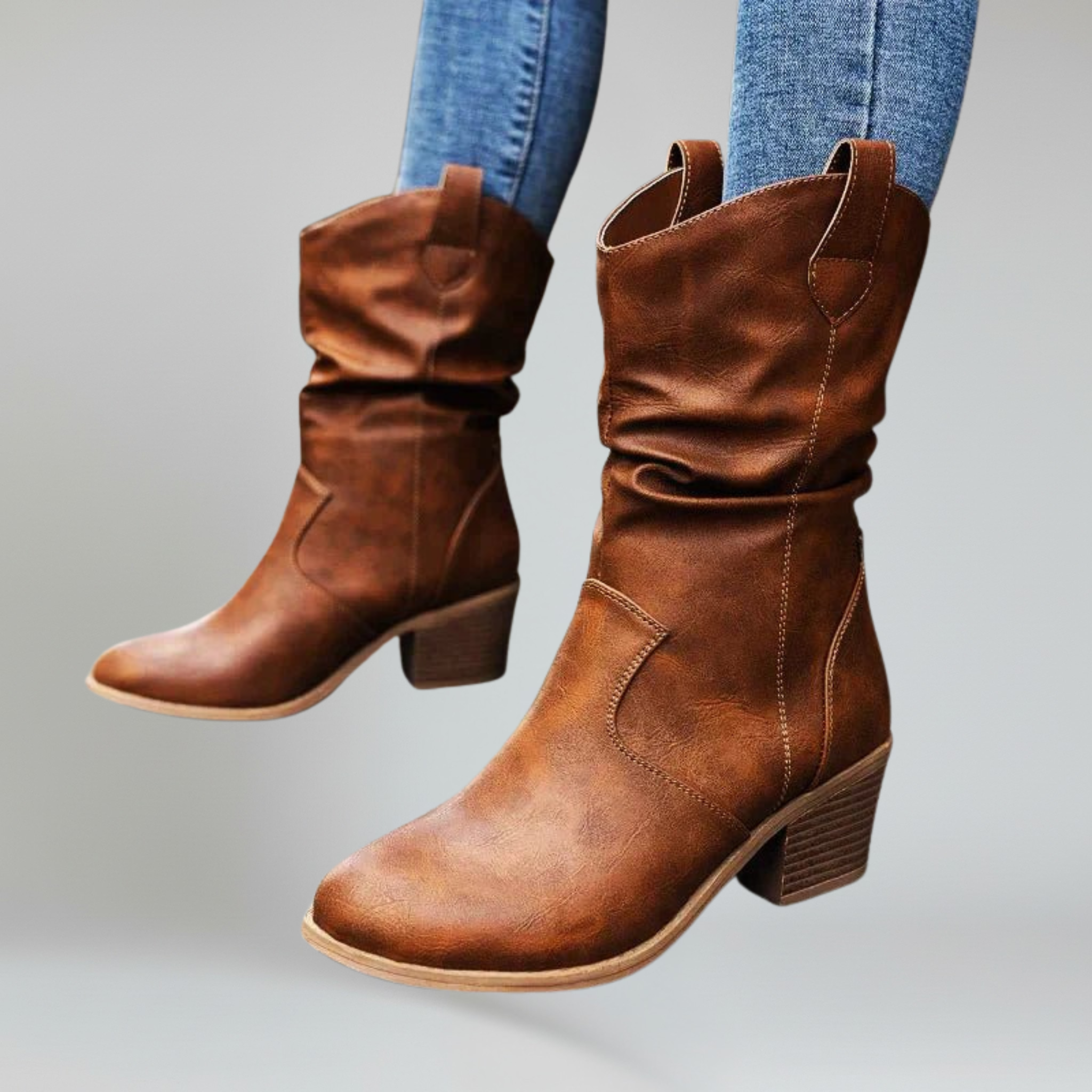 Botas vaqueras de tacón ancho: estilo chic otoñal 2