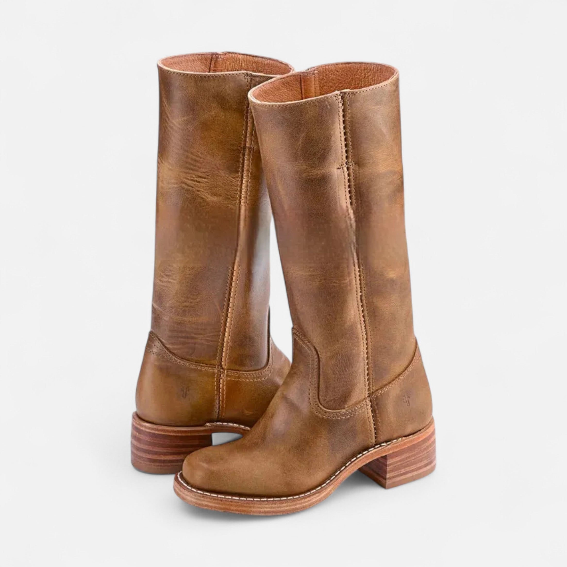 Botas vaqueras hasta la rodilla – Tacón grueso – Estilo western chic 4