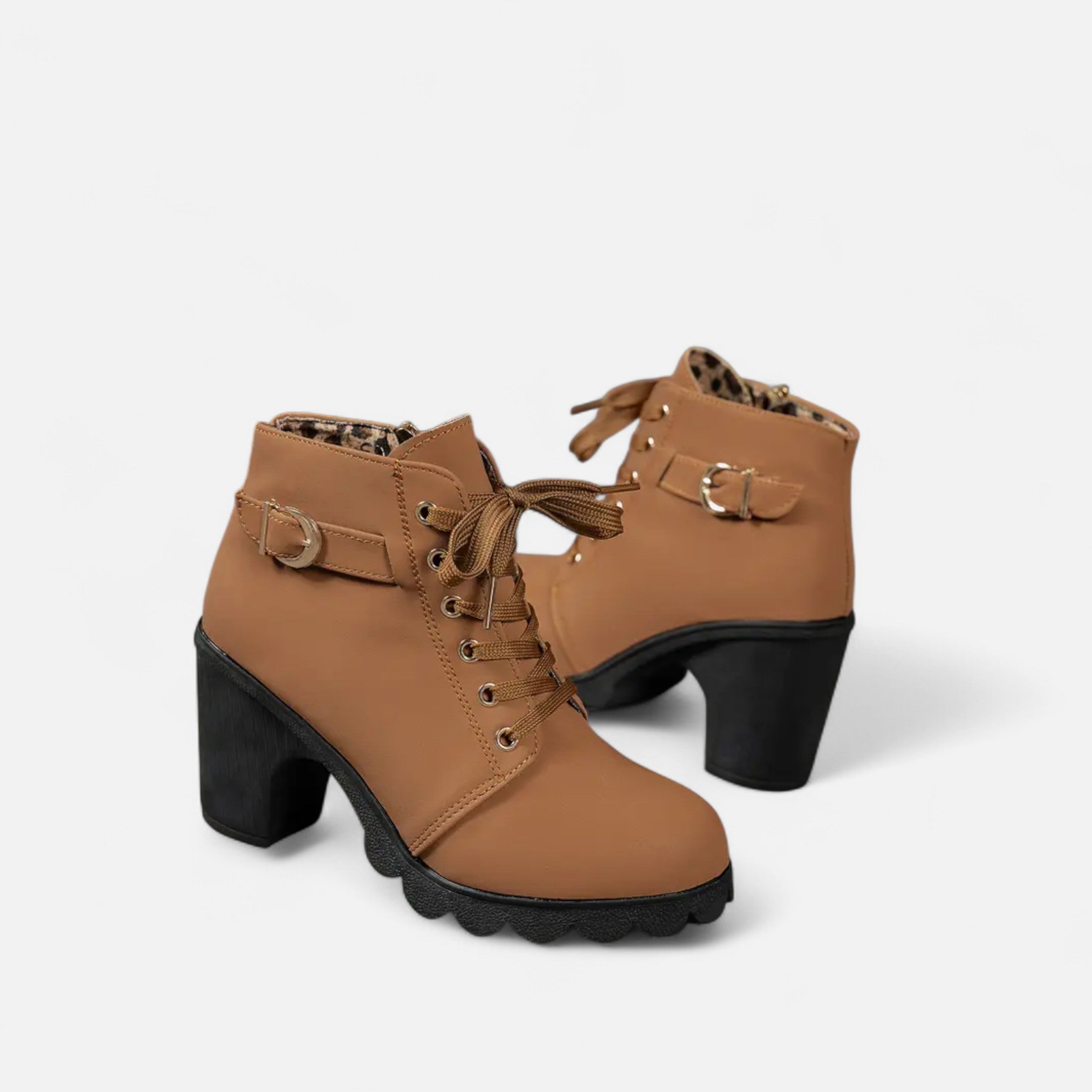 Botines de tacón cuadrado: estilo urbano chic para mujer 4