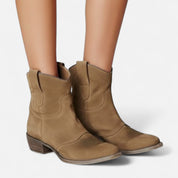 Botines de tacón cuadrado bajo: estilo elegante de invierno 0