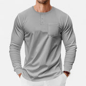 Camisa Henley de manga larga – Corte ajustado – Estilo casual versátil 5