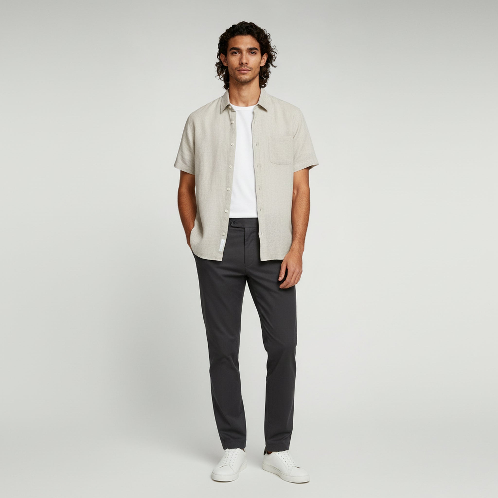 Camisa de lino (manga corta) 1