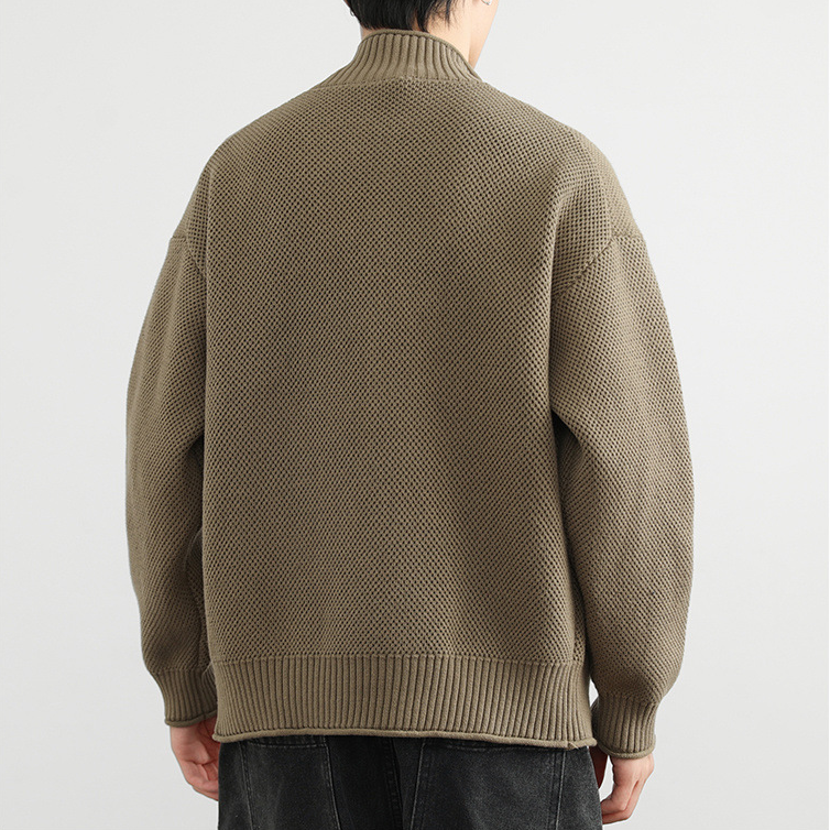 Cárdigan con cremallera – Punto texturizado – Básico informal elegante 2