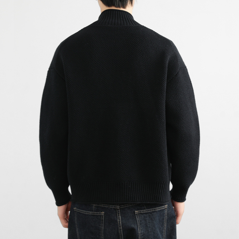 Cárdigan con cremallera – Punto texturizado – Básico informal elegante 5