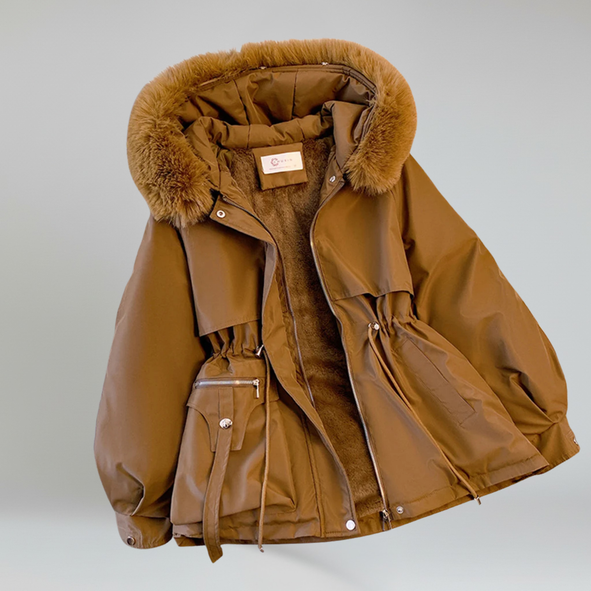 Chaqueta acolchada con capucha: estilo informal de invierno para mujer 0