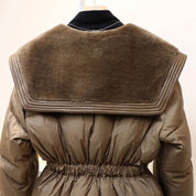 Chaqueta acolchada con cuello de piel sintética para un estilo cálido de invierno 3