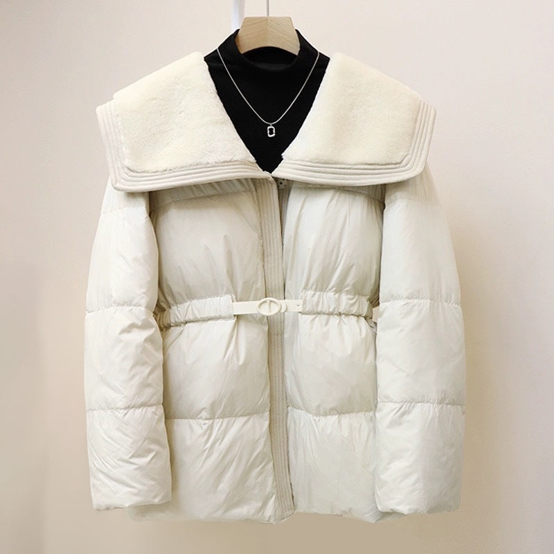 Chaqueta acolchada con cuello de piel sintética para un estilo cálido de invierno 4
