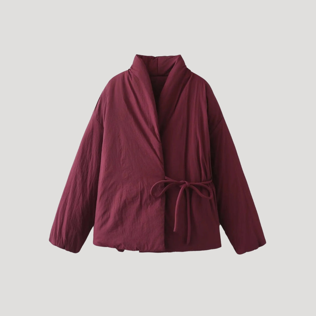 Chaqueta cruzada con lazo en la cintura: estilo de capas sin esfuerzo 4