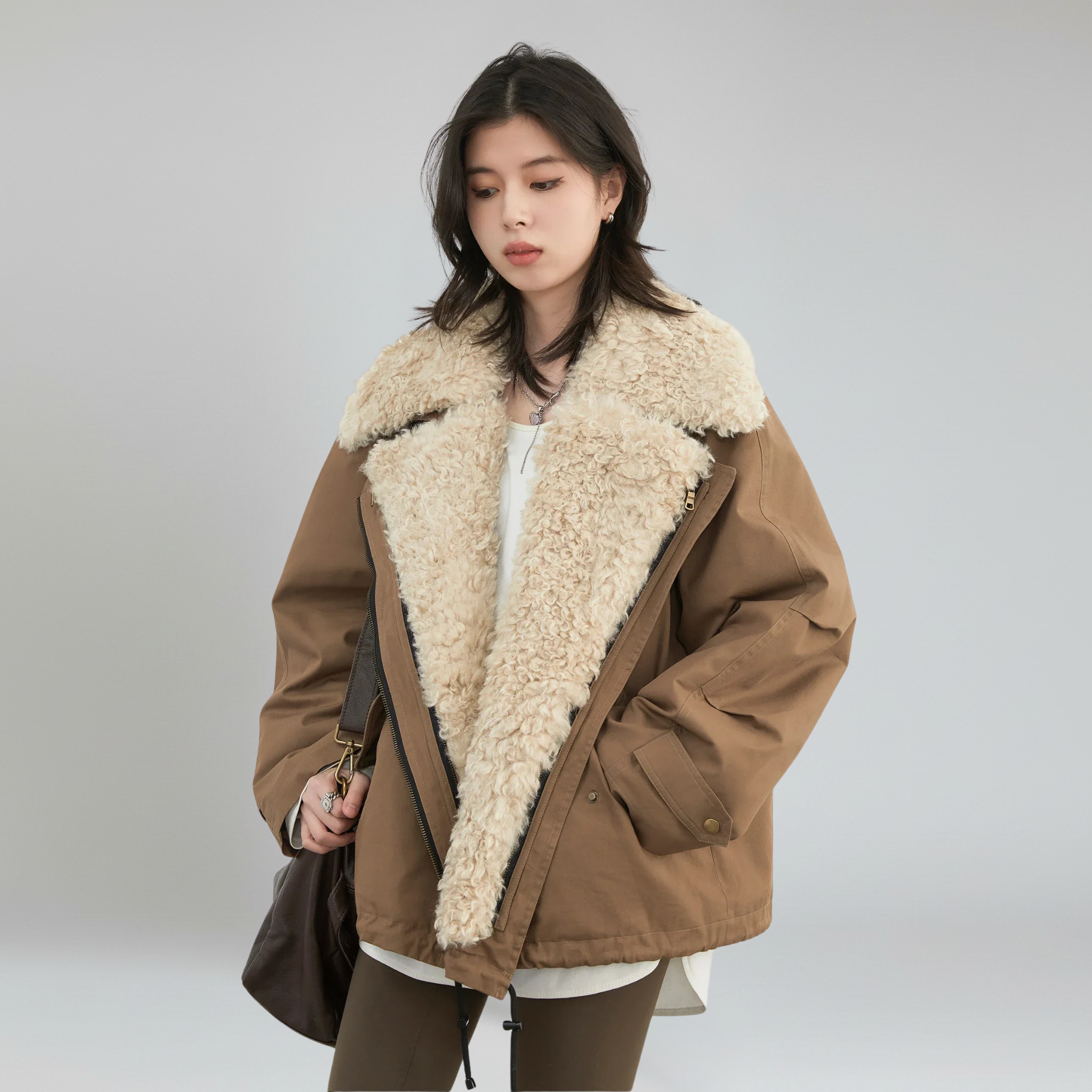 Chaqueta de algodón – Diseño acolchado – Capas de ropa urbana retro 0