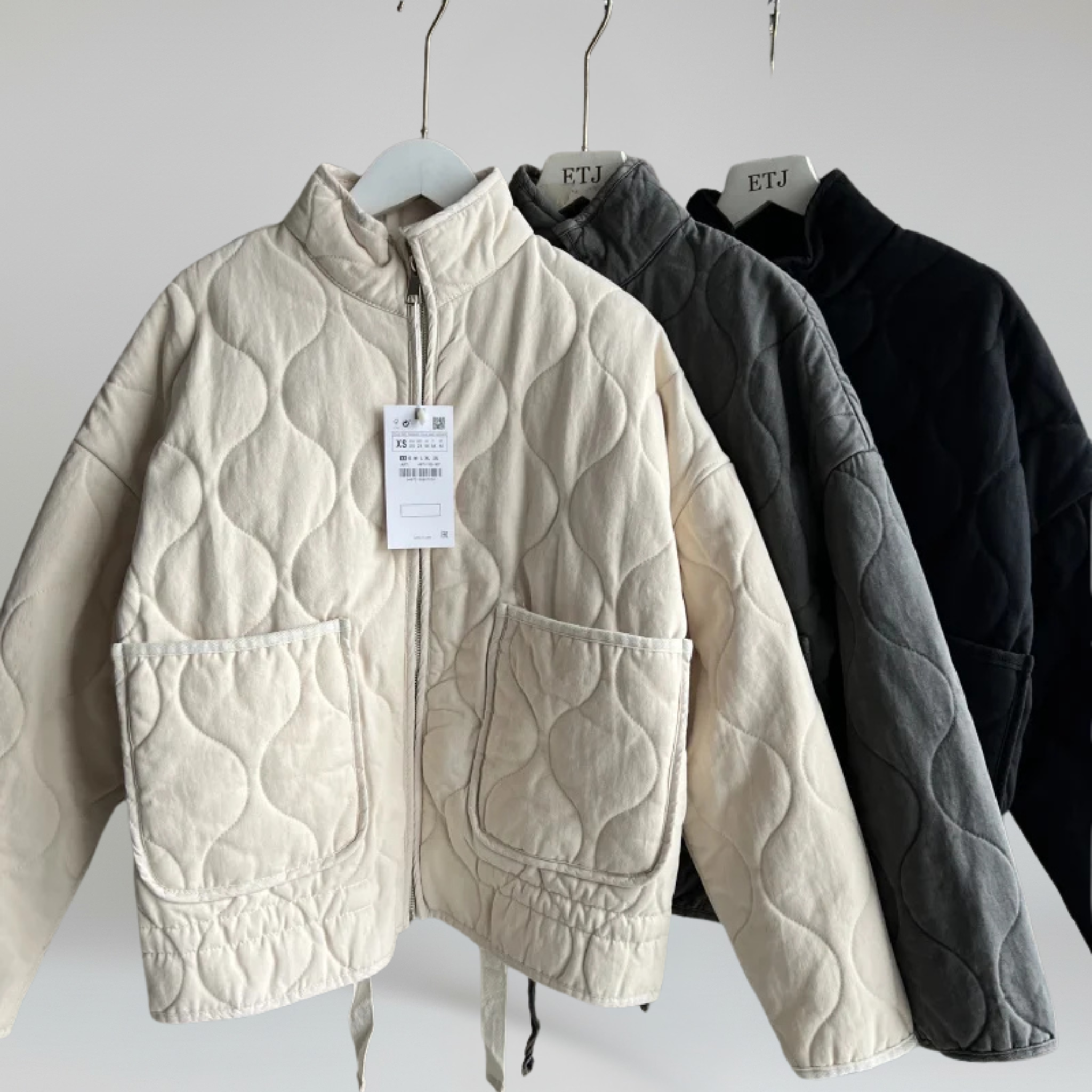 Chaqueta de algodón – Diseño acolchado vintage – Estilo de capas sencillo 7