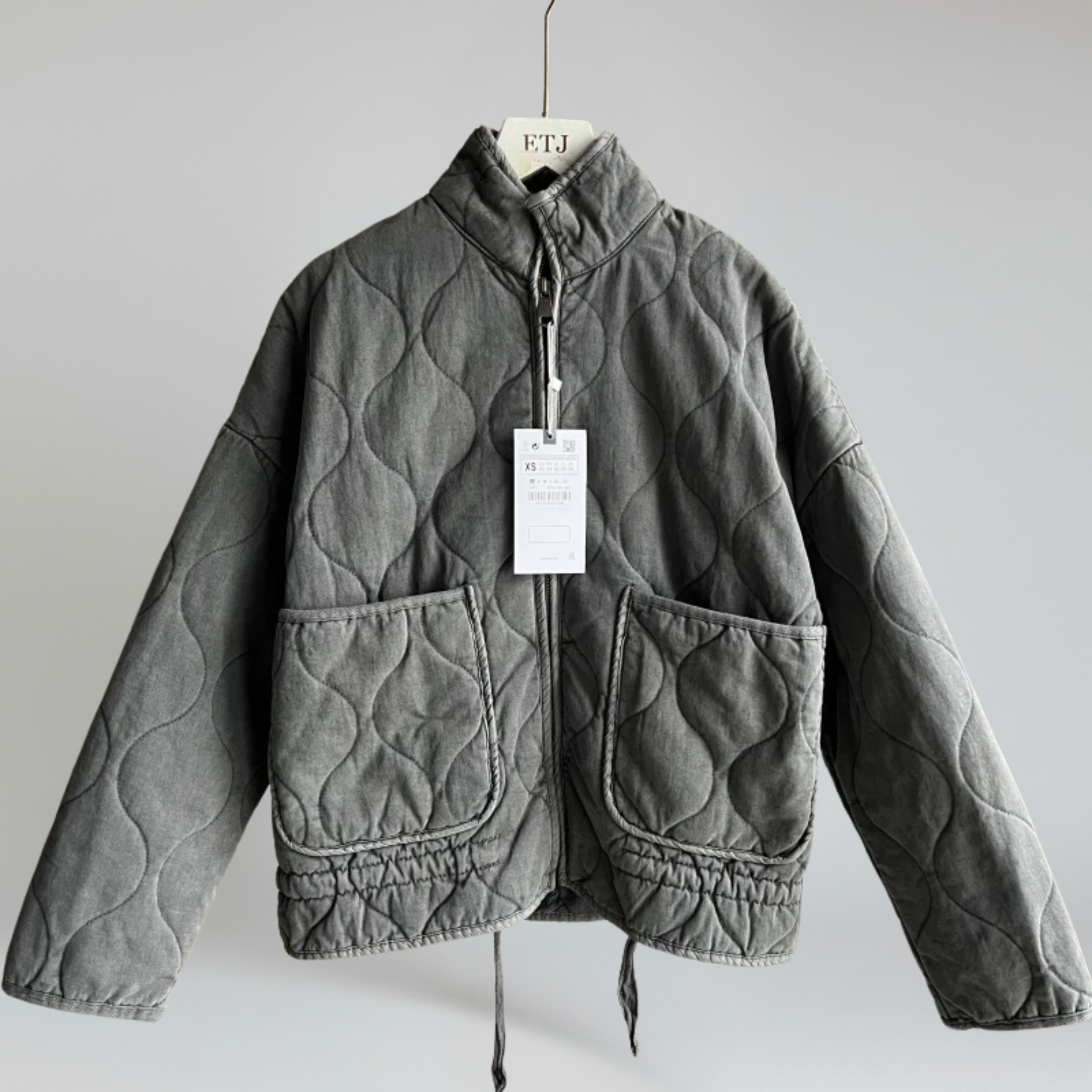 Chaqueta de algodón – Diseño acolchado vintage – Estilo de capas sencillo 8