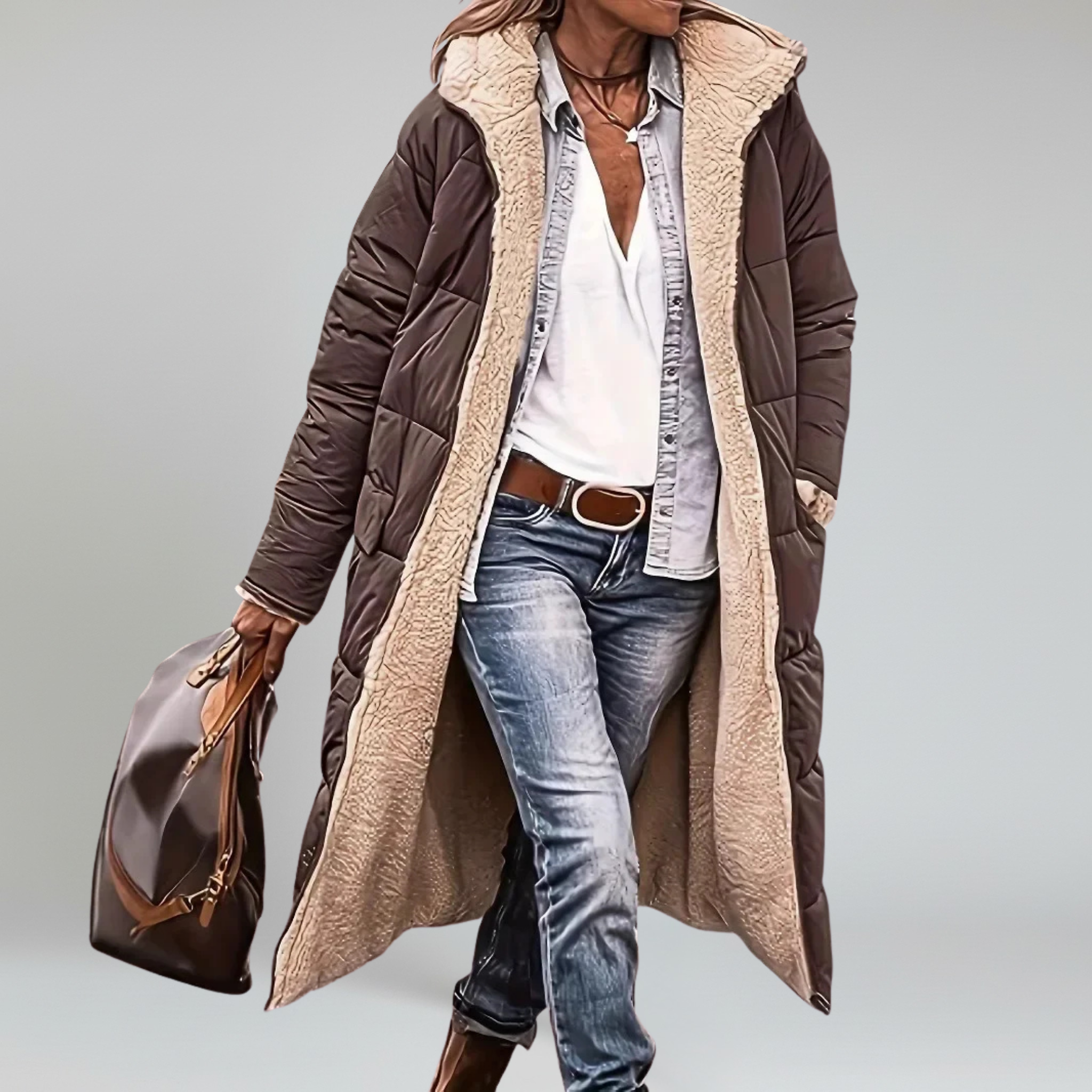 Chaqueta de invierno de doble cara – Relleno de algodón grueso – Estilo elegante 1