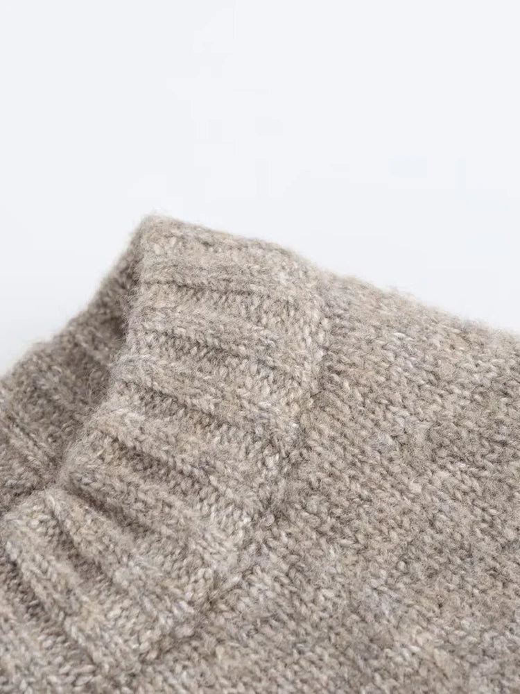 Chaqueta de mujer con diseño de capa de punto 6