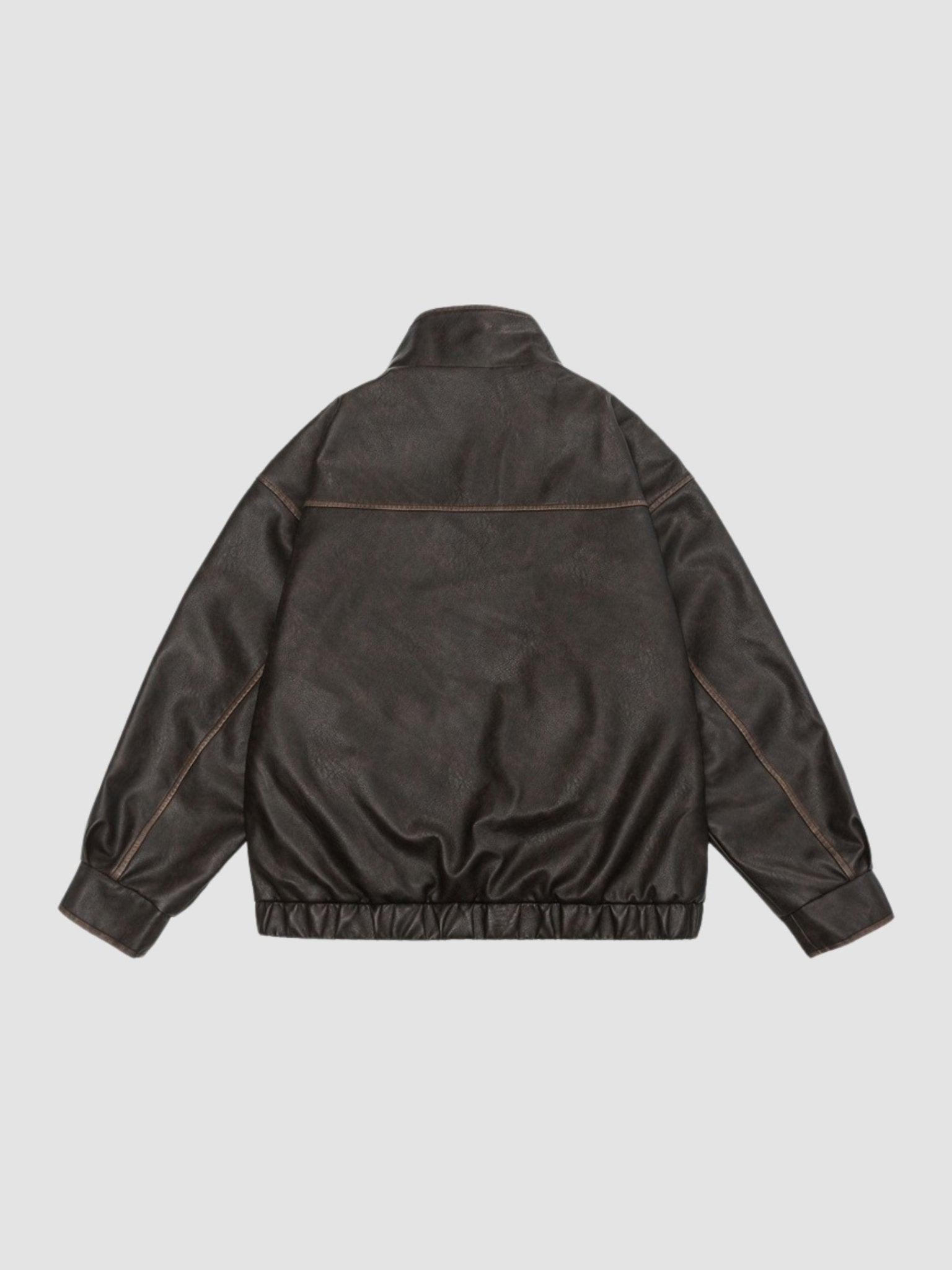 Chaqueta de piel sintética – Corte cuadrado – Estilo urbano vintage 2