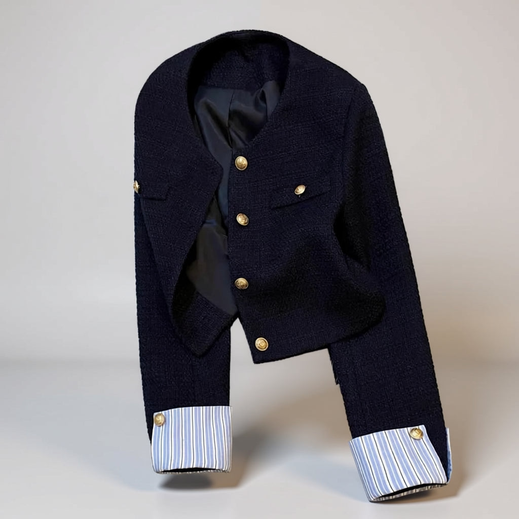 Chaqueta de traje con diseño de empalme: look elegante para la oficina o informal 4