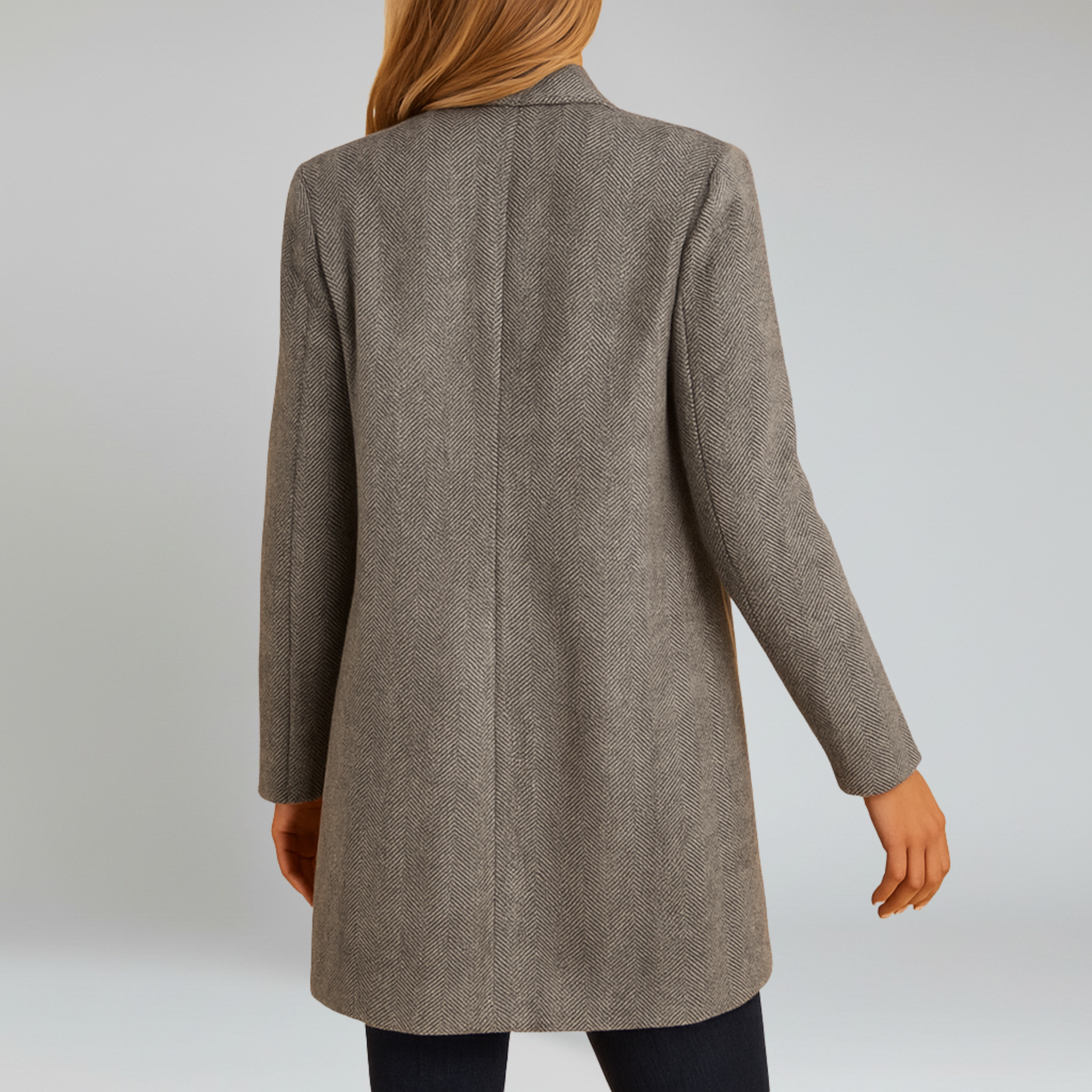 Chaqueta informal estampada de manga larga para mujer 1