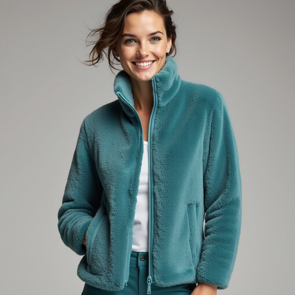 Chaqueta polar de textura ultrasuave para un estilo informal y cómodo en invierno. 3