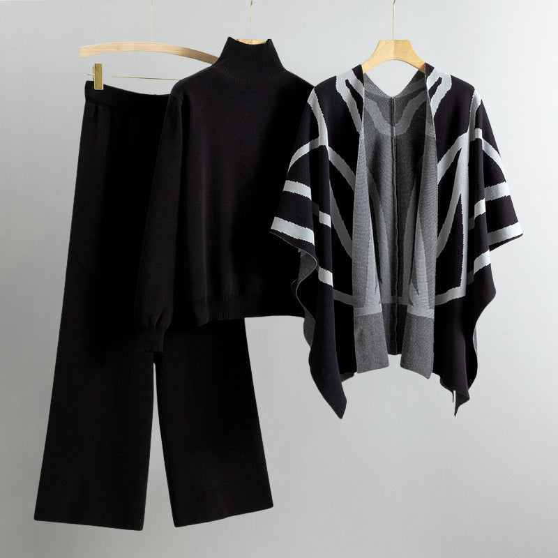 Conjunto de punto de 3 piezas: look de descanso de lujo 4