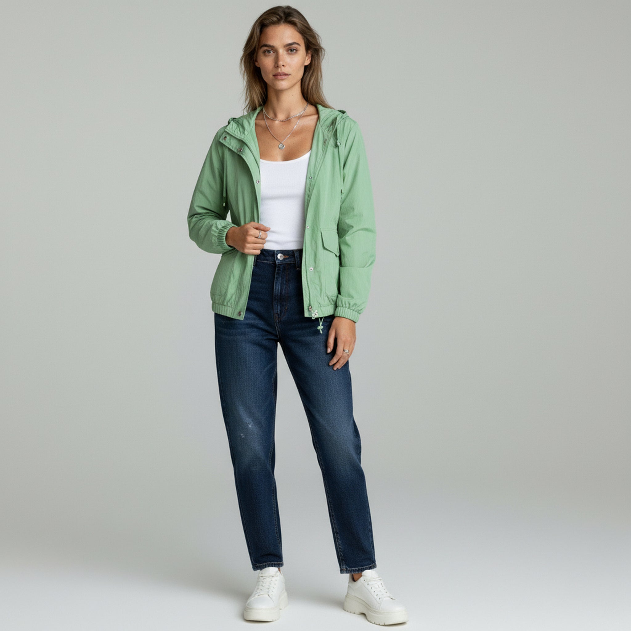 Ella | Chaqueta informal holgada con capucha para mujer 1