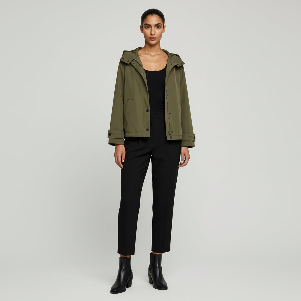 Gabardina negra para mujer 1