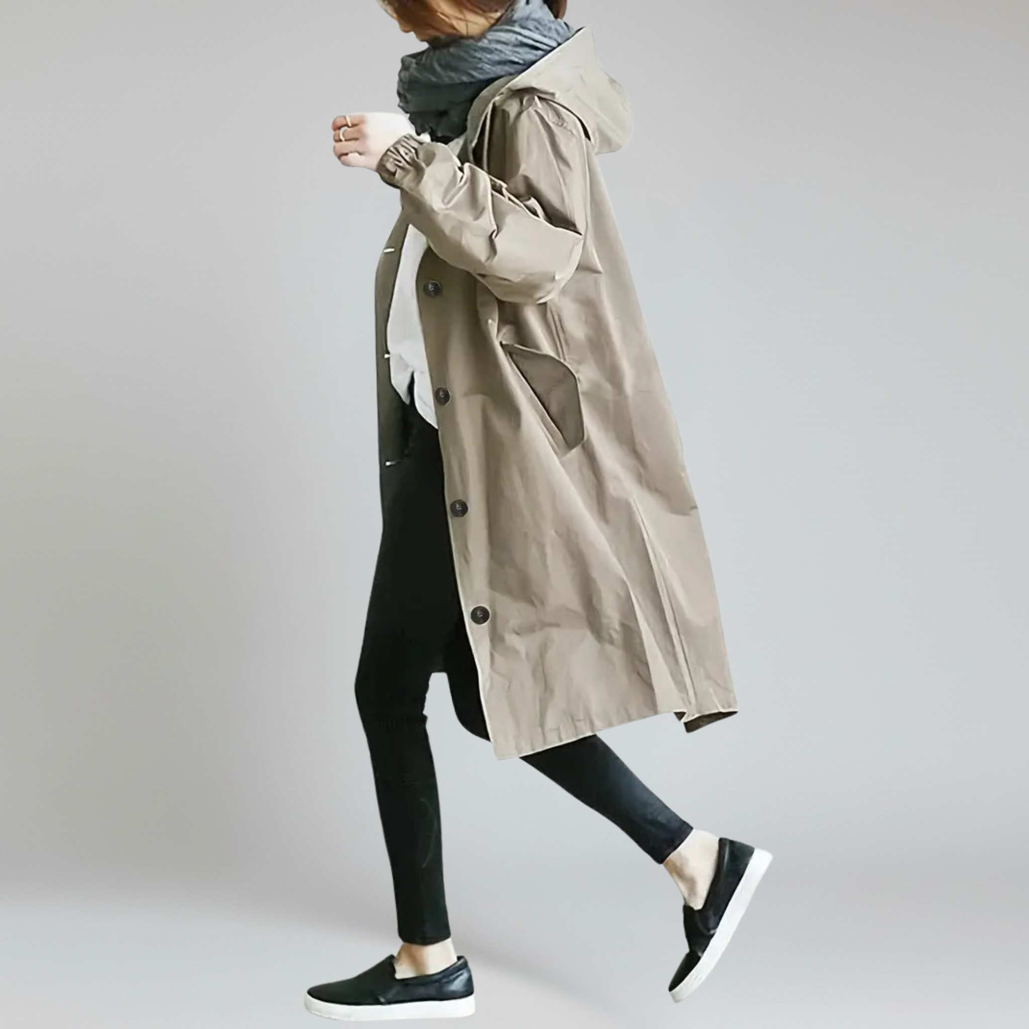 Impermeable – Corte extragrande – Estilo urbano ligero 5