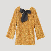 Minivestido de lentejuelas con detalle de lazo de satén: ¡una declaración de estilo para fiestas glamurosas! 7