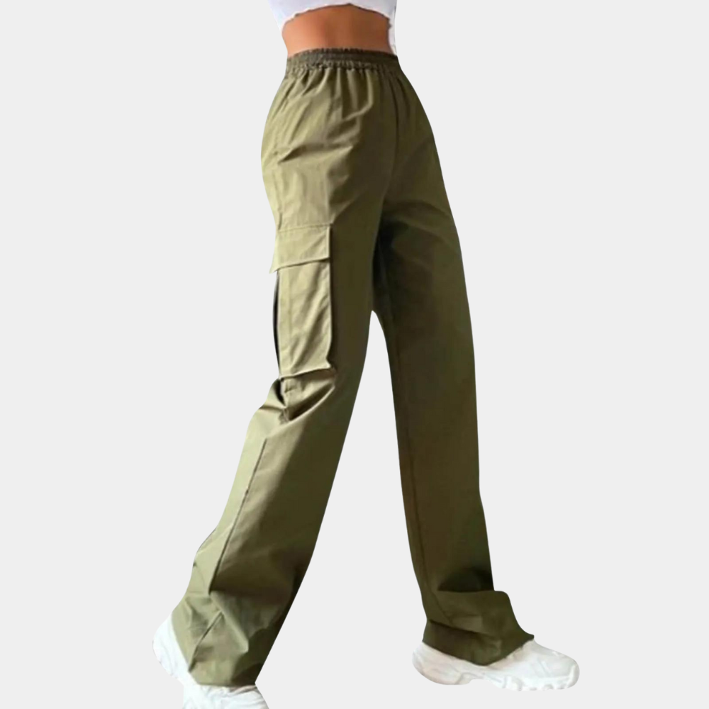 Pantalones cargo – Verde oliva – Corte utilitario relajado 1