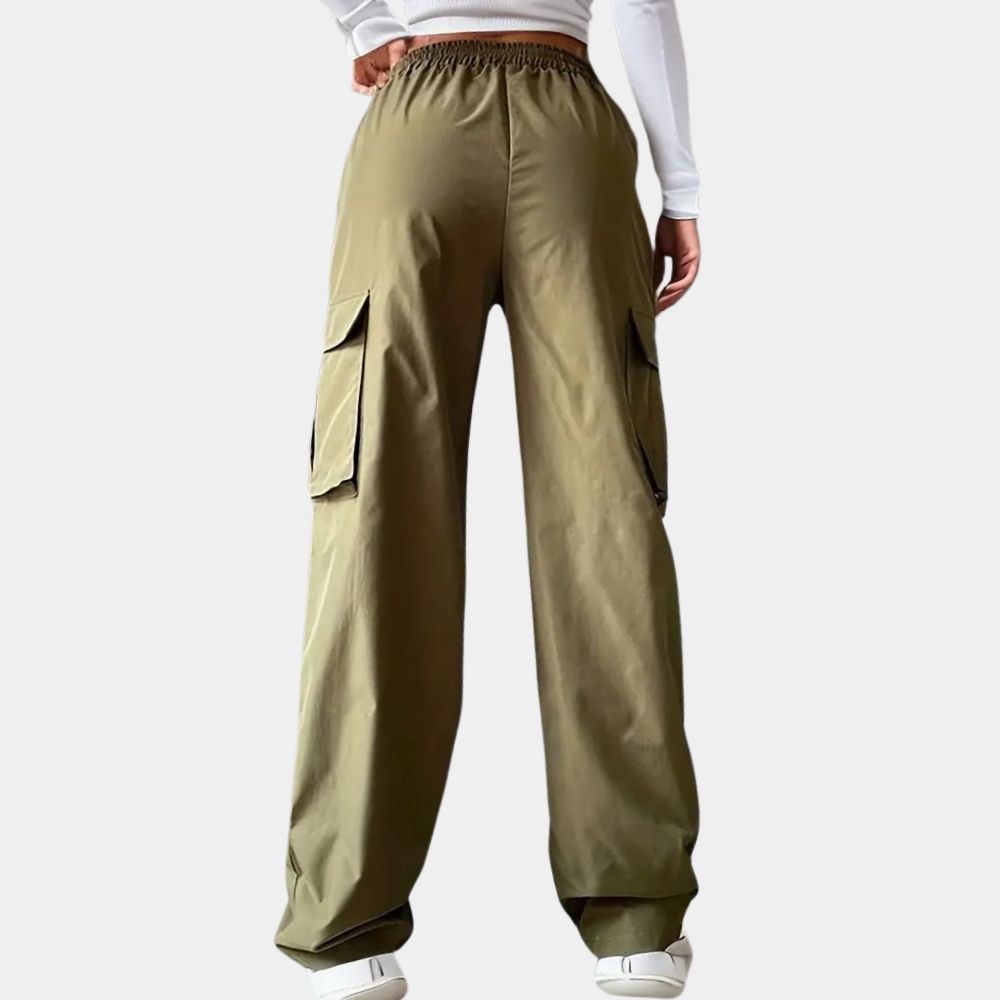 Pantalones cargo – Verde oliva – Corte utilitario relajado 2