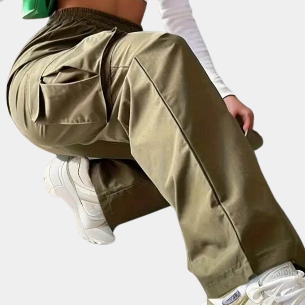 Pantalones cargo – Verde oliva – Corte utilitario relajado 3